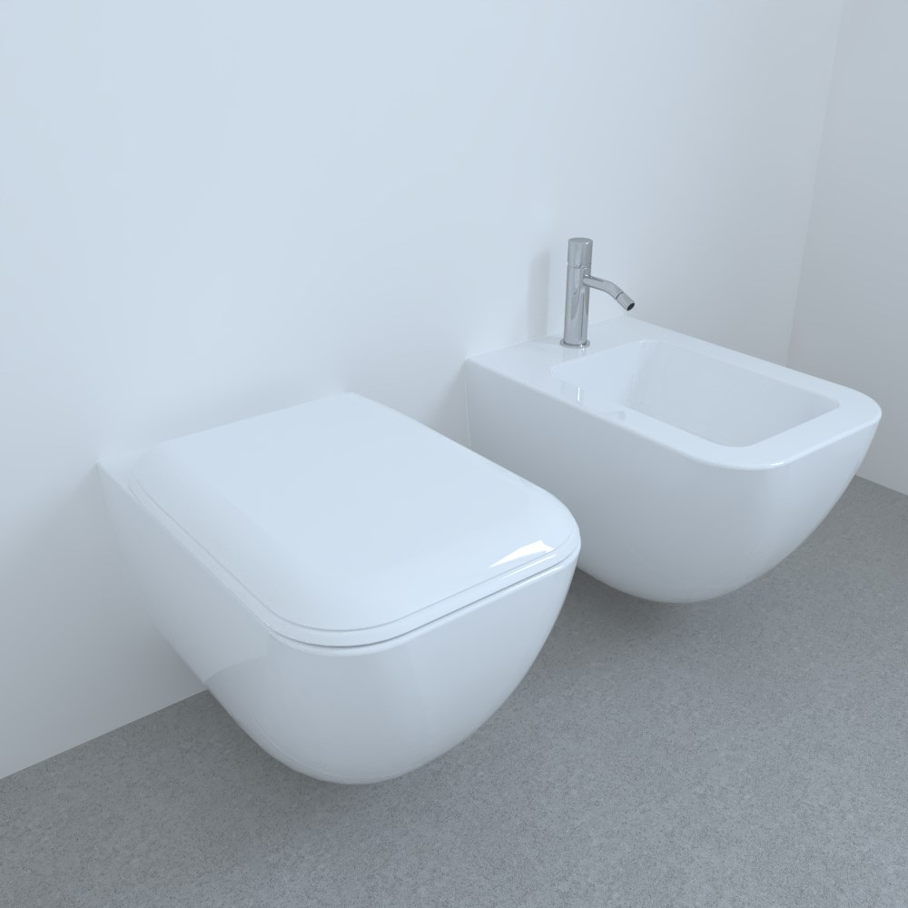 CIELO-SHUI-COMFORT-con-kit-BIDET-SOSPESO-WC-SOSPESO-COPRIVASO