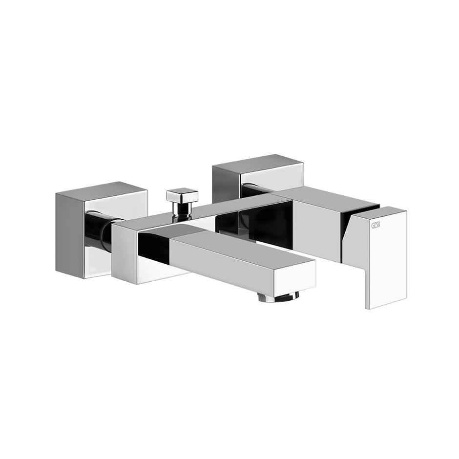 RETTANGOLO Miscelatore Esterno vasca con deviatore automatico bagno/doccia - COPPER PVD