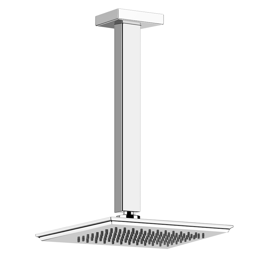 ELEGANZA Soffione anticalcare Doccia a soffitto braccio altezza personalizzabile - COPPER PVD