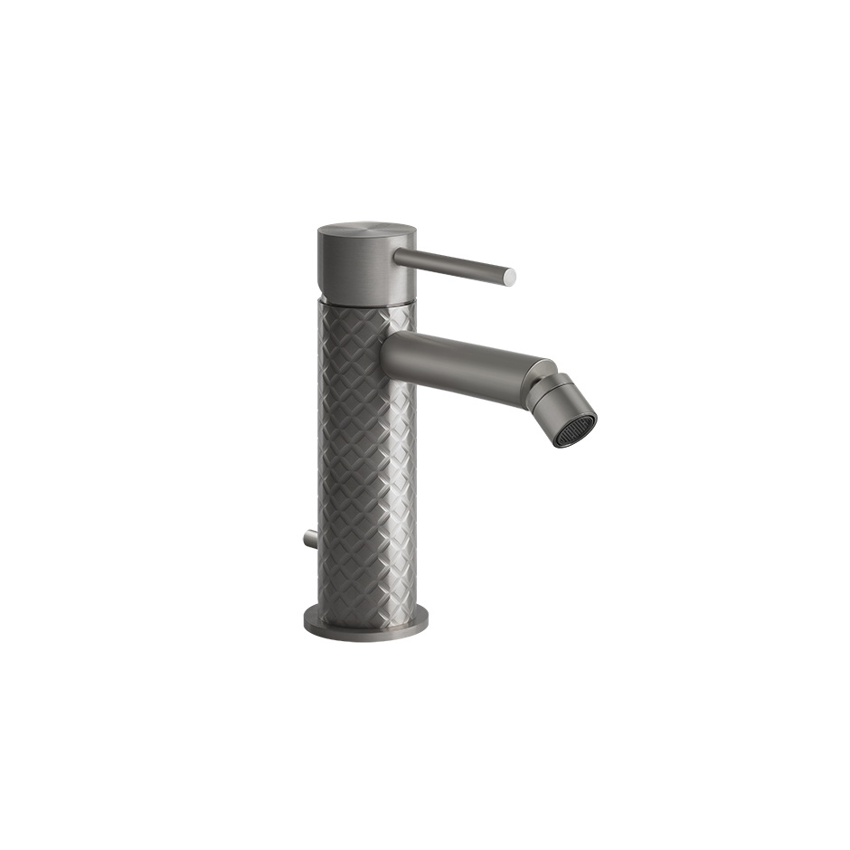 INTRECCIO Miscelatore Bidet con scarico con flessibili di collegamento - STEEL BRUSHED