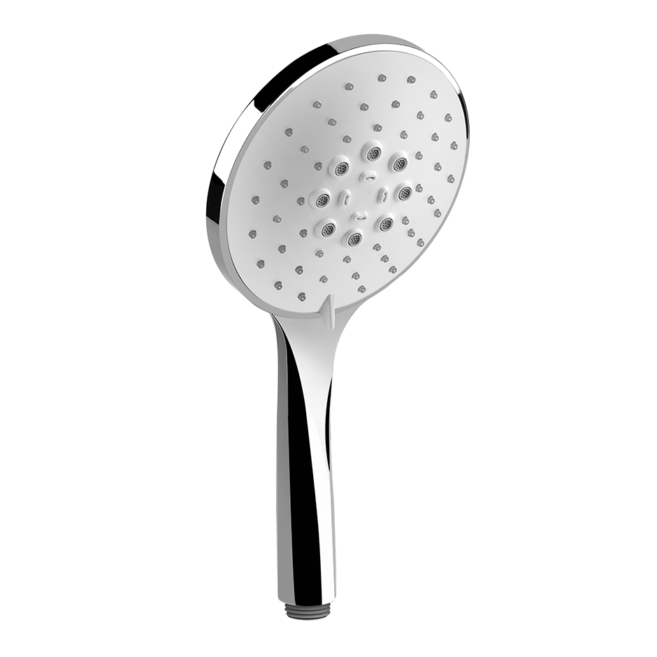 Doccetta anticalcare tre getti con inserto bianco - COPPER PVD