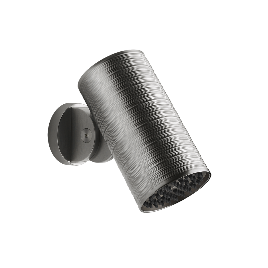 Soffione anticalcare Doccia a parete orientabile TRAME. Funzione Pioggia. - BLACK METAL BRUSHED PVD