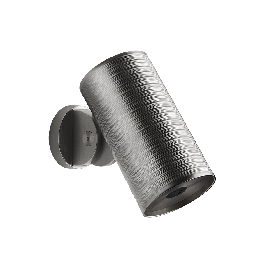 Soffione anticalcare Doccia a parete orientabile TRAME. Funzione Nebulizzata. - STEEL BRUSHED