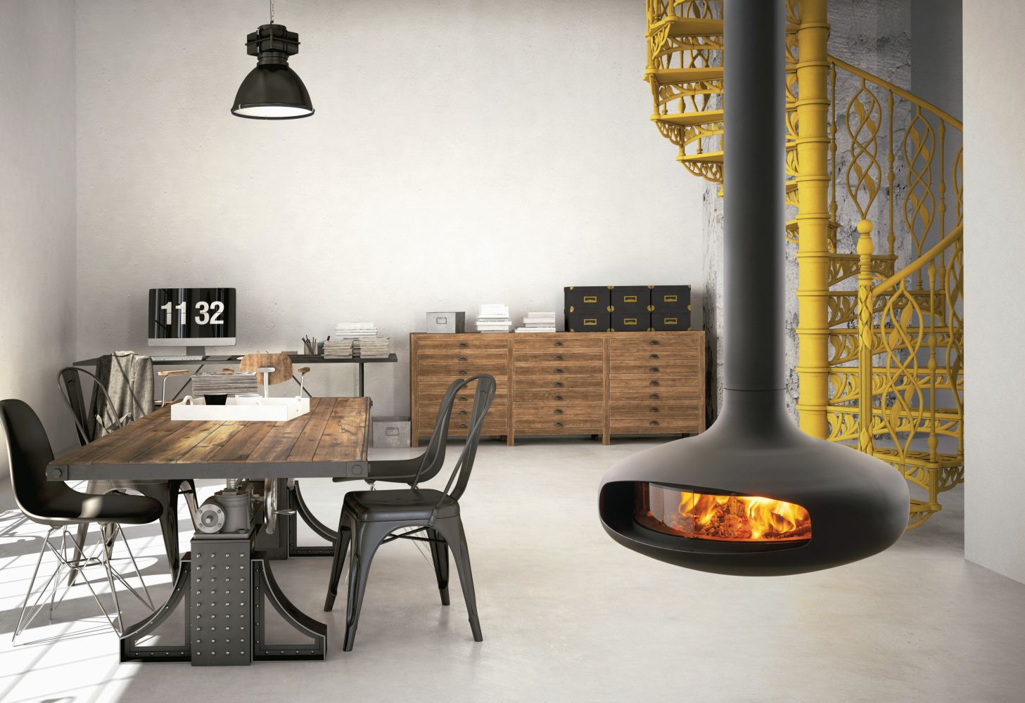 FOCUS-DOMOFOCUS-vetrato-A-LEGNA-NERO-OPACO