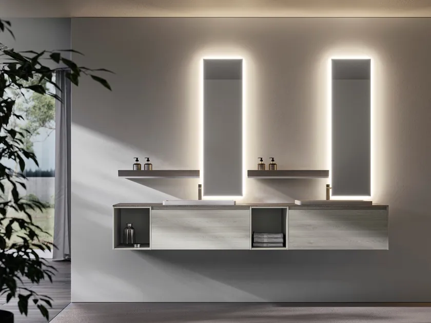 IDEA NYU KIT 04  MOBILE DA BAGNO (LACCATO PERLA OPACO)