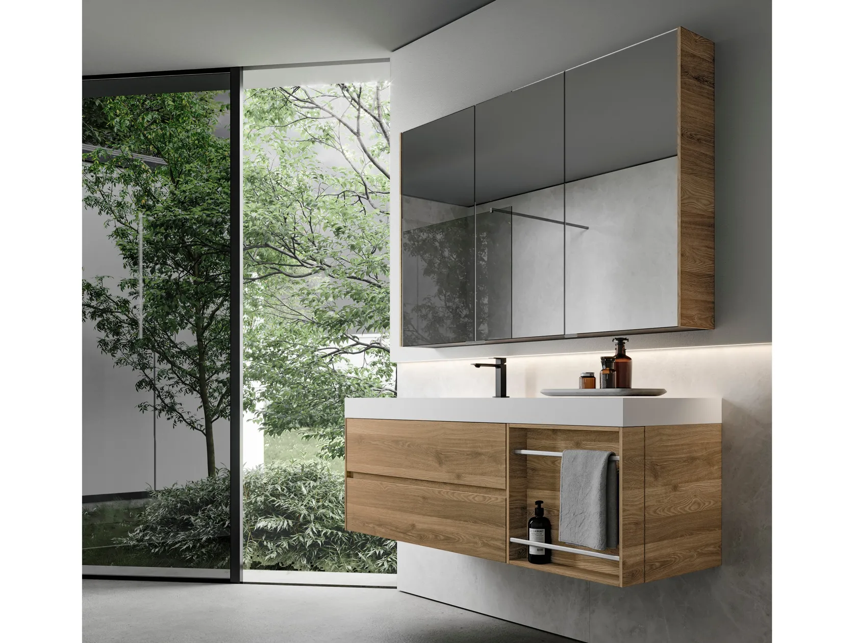 IDEA NYU KIT 14 MOBILE DA BAGNO (LAMINATO UNICOLOR HPL CRICKET)