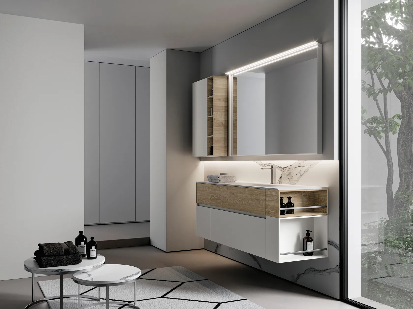 IDEA NYU KIT 15 MOBILE DA BAGNO (LACCATO BIANCO OPACO)