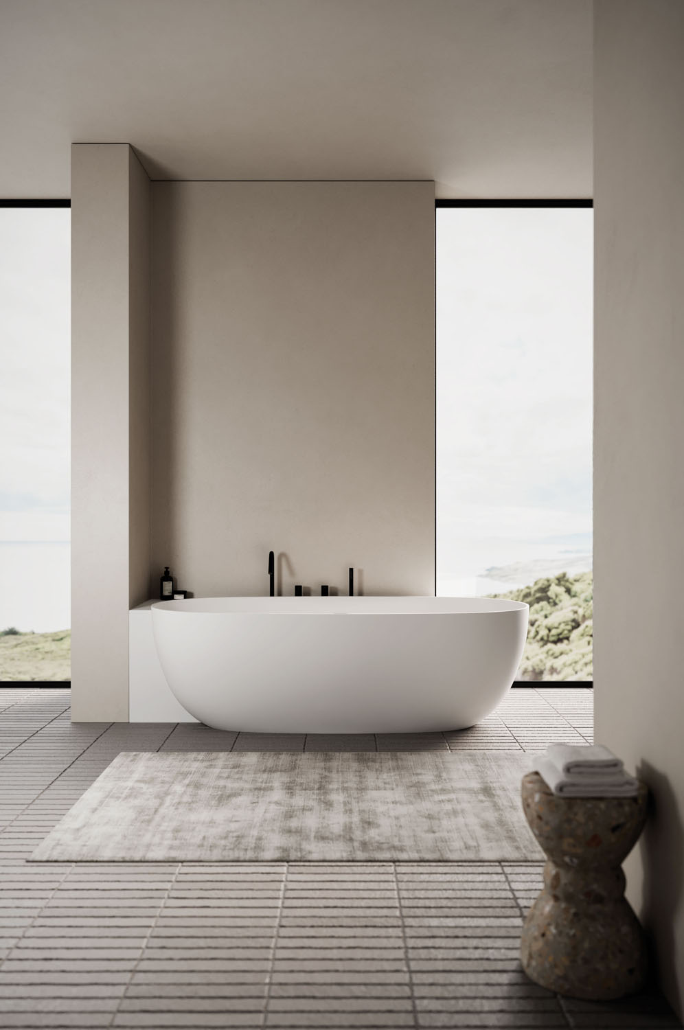 DISENIA Vasca ELLISSE 150x65x50cm c/muretto ang.DX Aquatek LIGHT