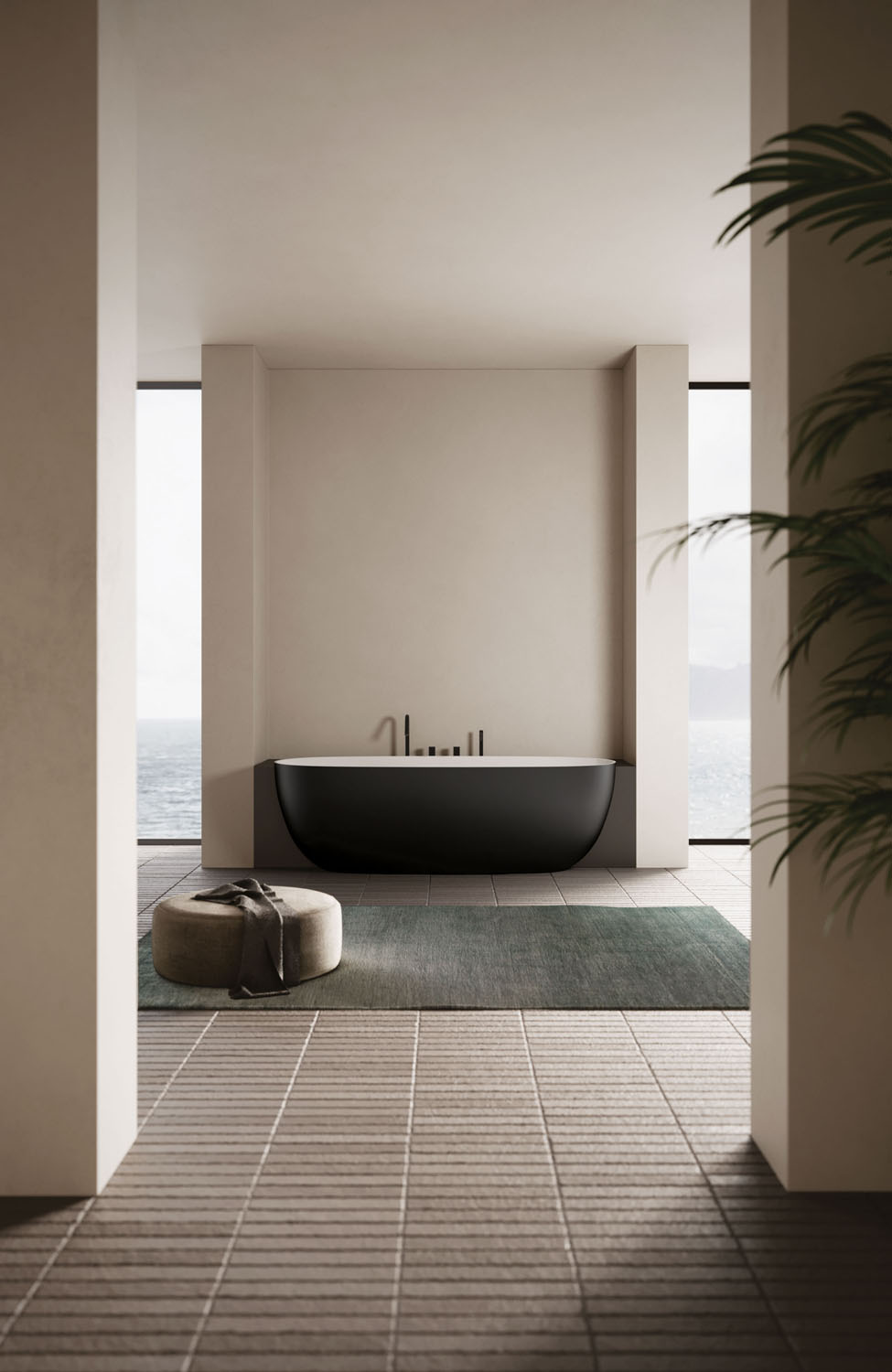 DISENIA Vasca ELLISSE 150x65x50cm c/muretto nicchia Aquatek LIGHT