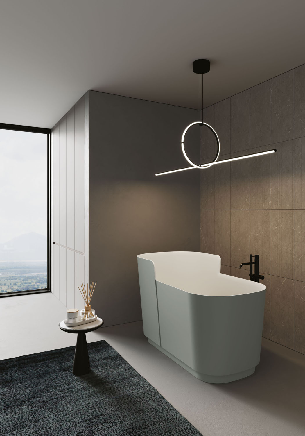 DISENIA Vasca Freestanding TRINITY 140x76x82.5cm Aquatek LIGHT