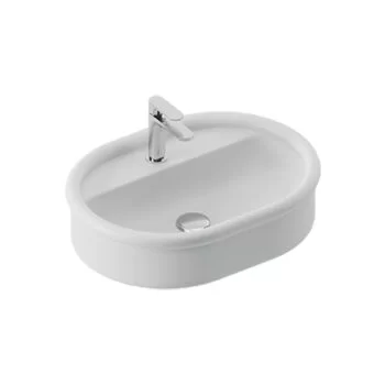 THE.ARTCERAM BRERA LAVABO APPOGGIO 60X45 CON RUBINETTO /  SENZA DECORO