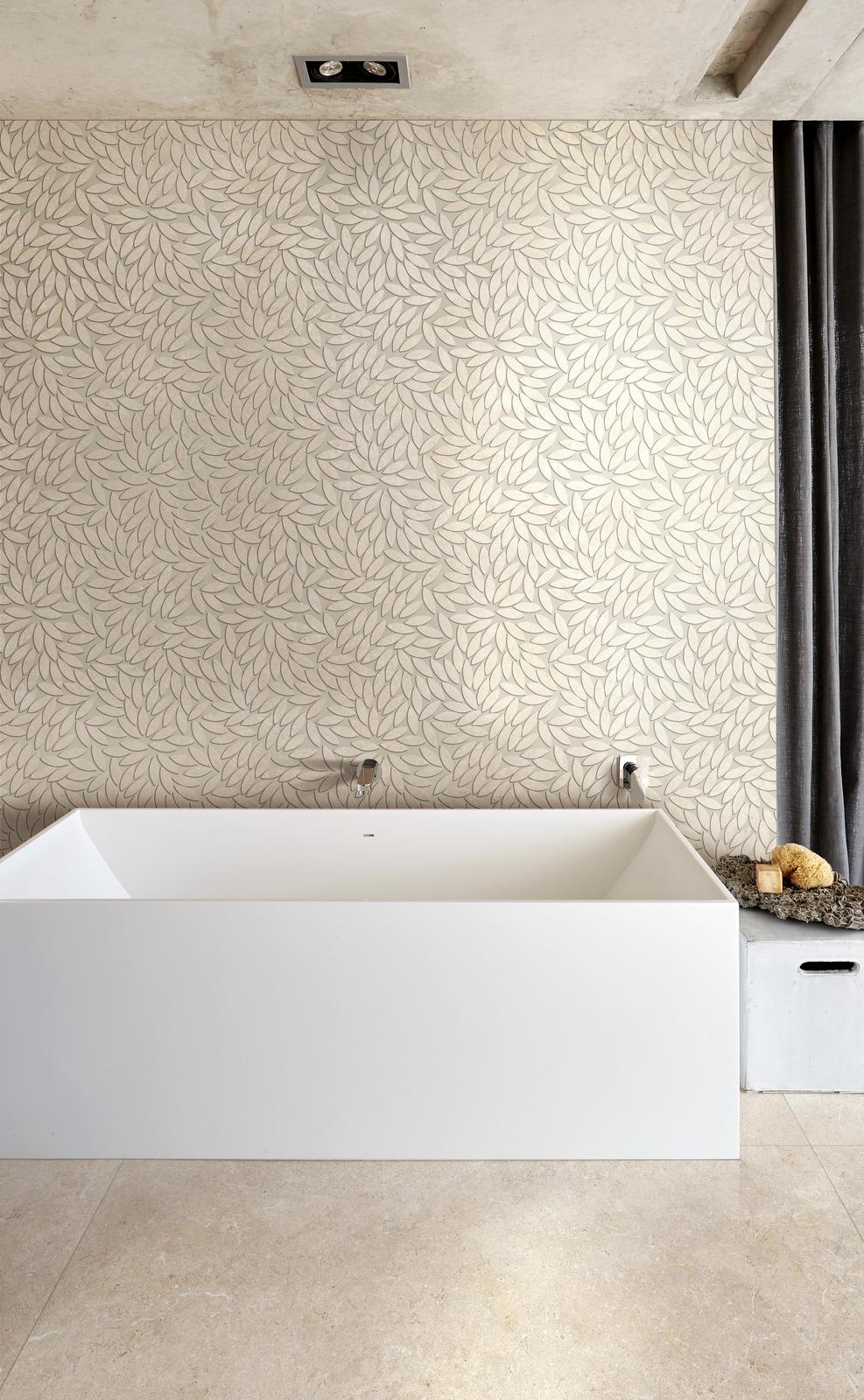 MARAZZI-MYSTONE-LIMESTONE-SAND-MOSAICO-FOGLIE