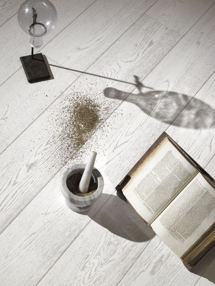 EASY PLANCIA Rovere 'Standard' Bianco+Bianco  mm.10x150x1000