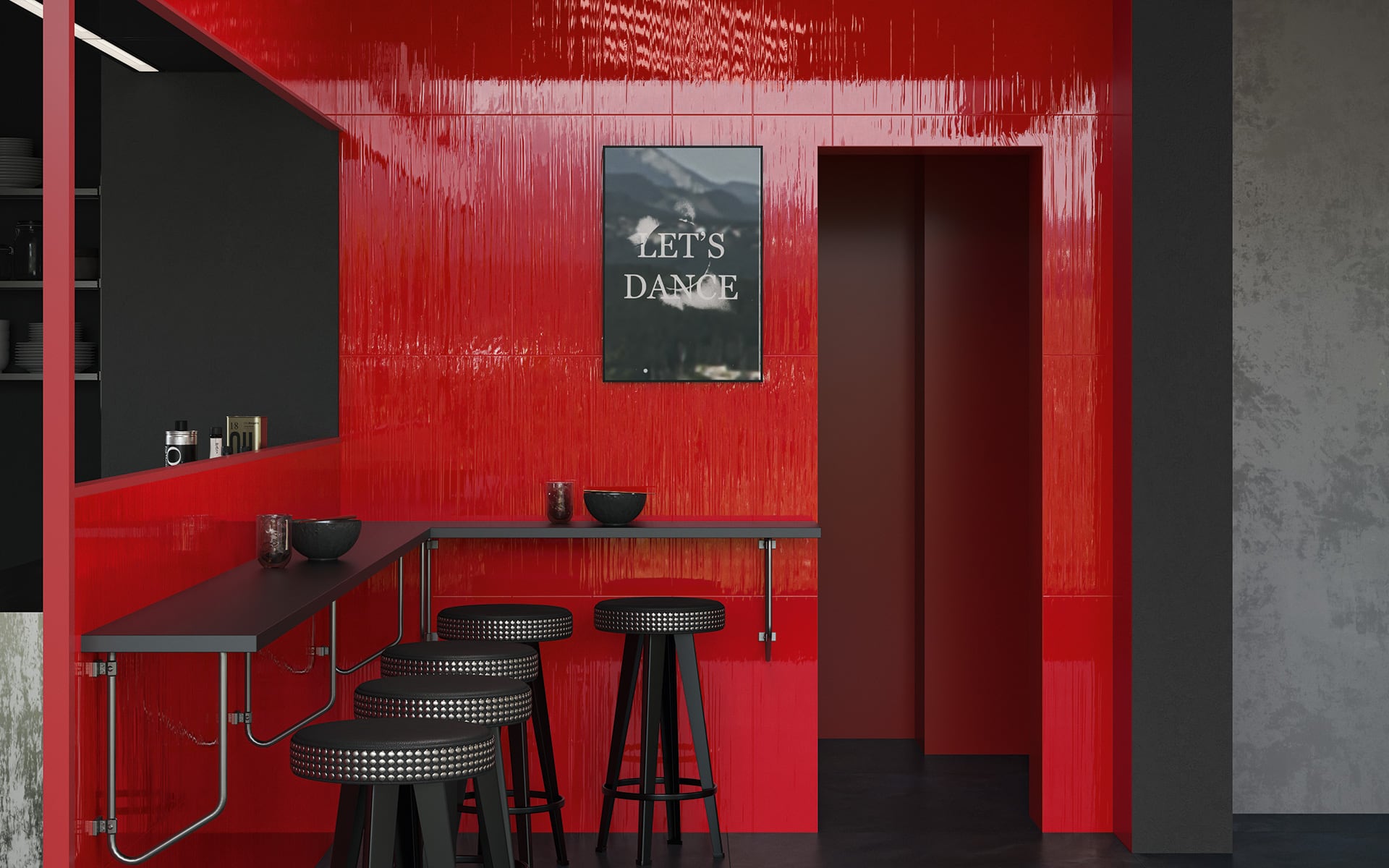 DIESEL STRIPES RED STRIPES GLOSSY 75X25