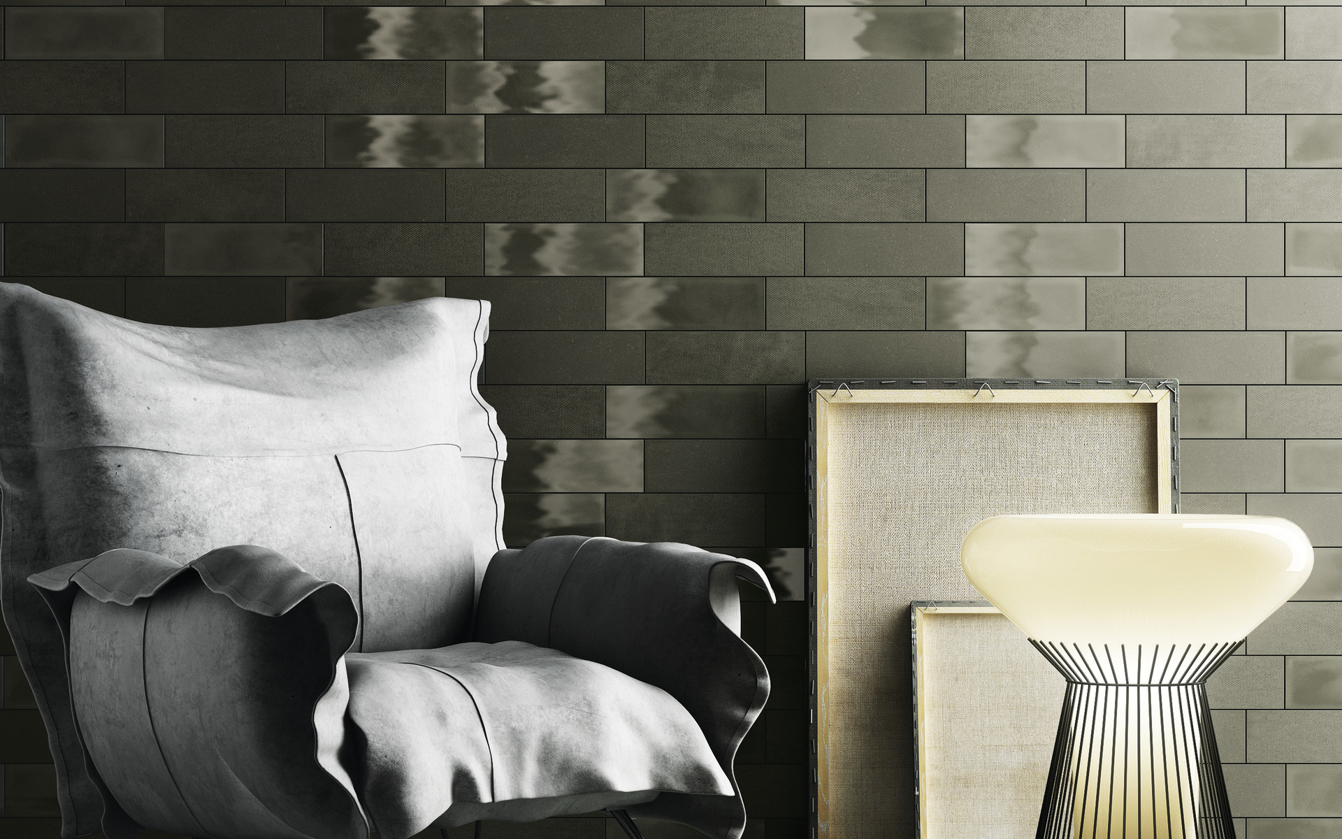 DIESEL CAMP ARMY GREEN GLAZE 10X30