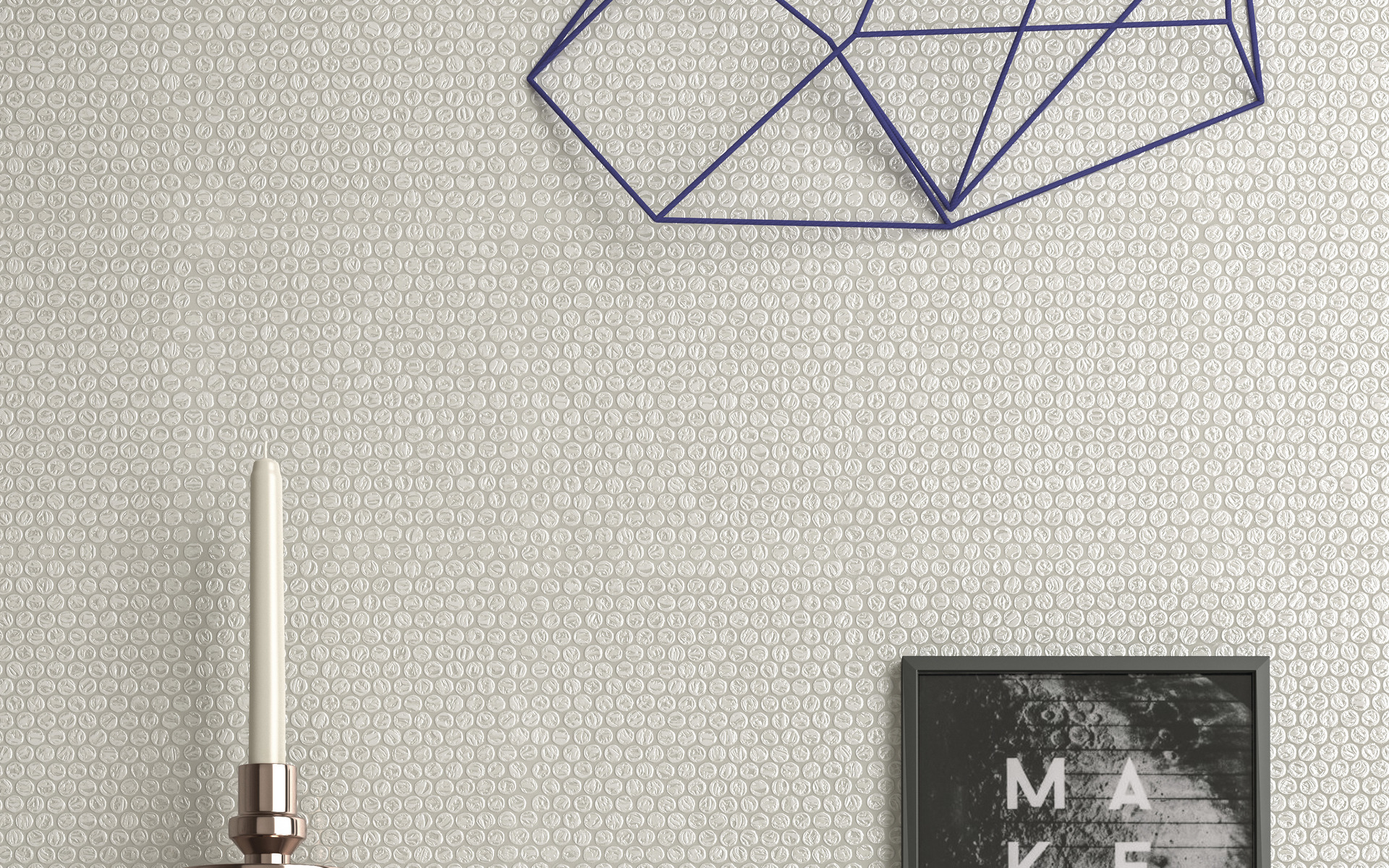 DIESEL PLURIBALL WHITE PLURIBALL DECOR PLATINO GLOSSY SQ. 20X20