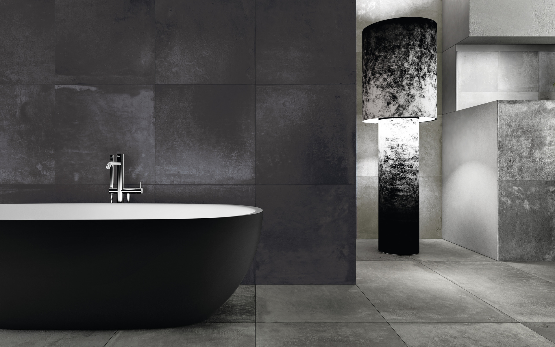 DIESEL ALUROCK BLACK MATT SQ. 60X30