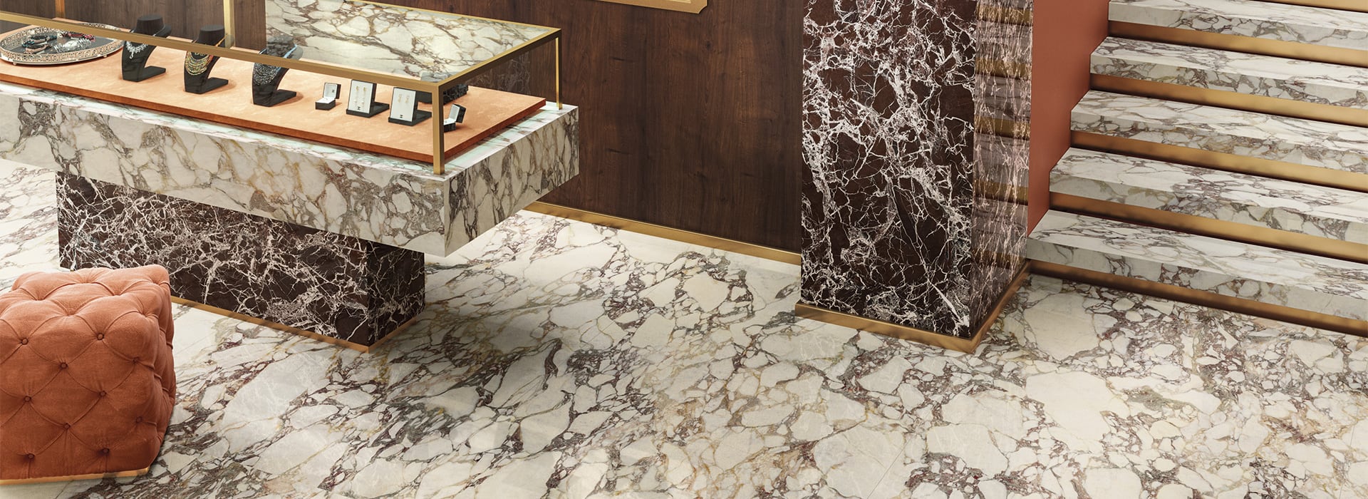 breccia medicea lucidato sq.150X75