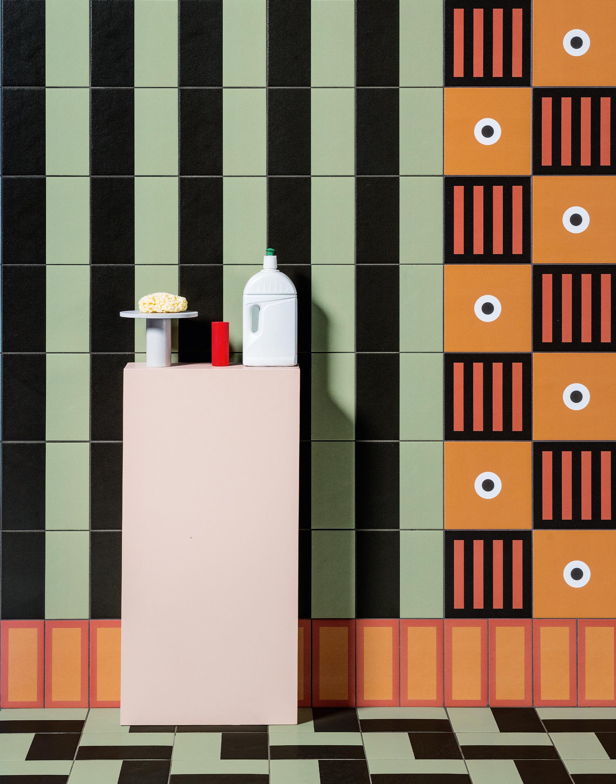 MUTINA-MARGHERITA-BLACK-GREEN-20,5x20,5