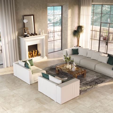 TRAVERTIN BEIGE 80X80