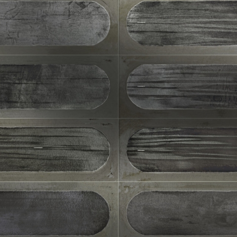 IRIS CERAMICA BLAZE DECOR GREY GLOSSY 10X30