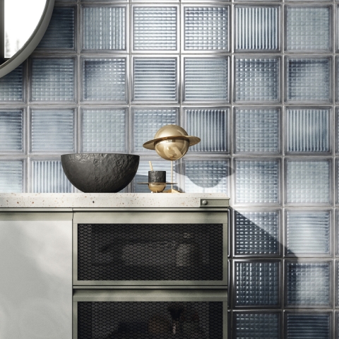 DIESEL GLASS BLOCKS GLASS AZURE 20X20