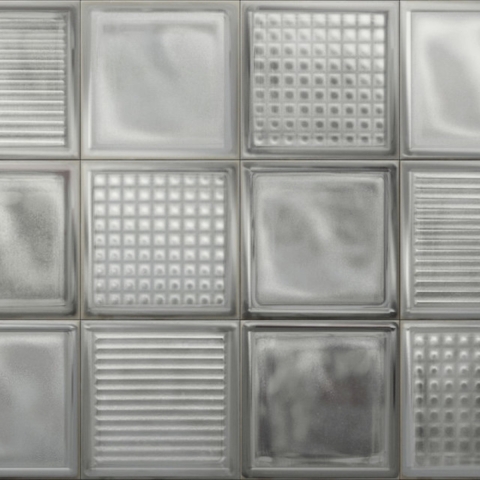 DIESEL GLASS BLOCKS GLASS DUSTY WHITE 20X20