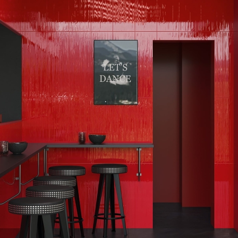 DIESEL STRIPES RED STRIPES GLOSSY 75X25