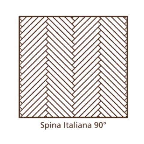 Spina Italiana Rovere 'Rustica' Bianco+Bianco mm 10X90X600