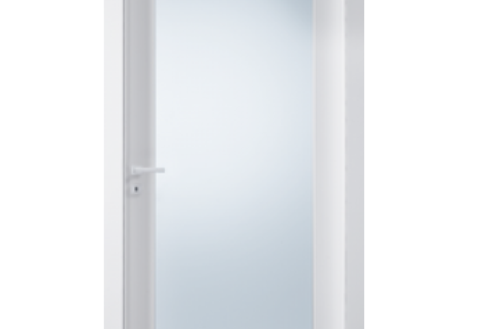 PORTALACASA BIANCO HD VETRO ( BATTENTE REVERSIBILE ) - 600x2100 h + TELAIO da 85 a 110 mm