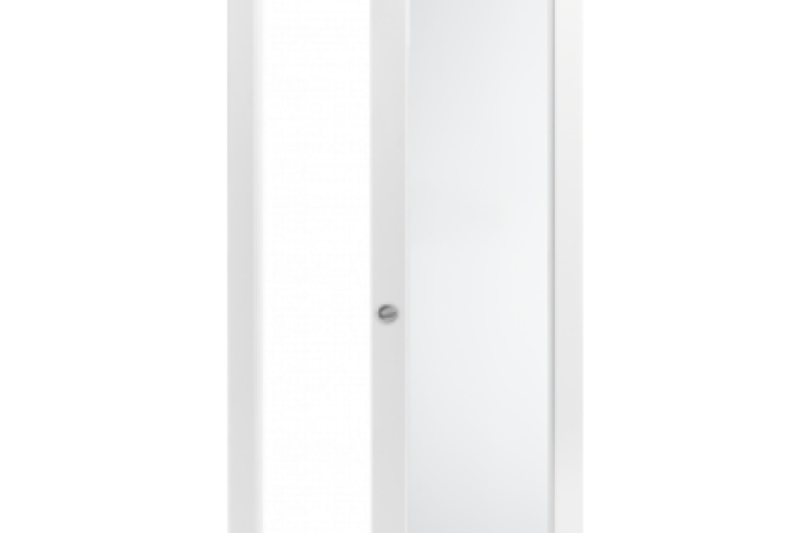 PORTALACASA BIANCO MATRIX VETRO ( SCORREVOLE A SCOMPARSA ) - 800x2100 h + TELAIO da 105 a 125 mm