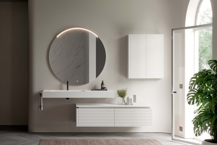 IDEA DOLCEVITA KIT 06 MOBILE DA BAGNO (ROVERE LACCATO NEVE A PORO APERTO)