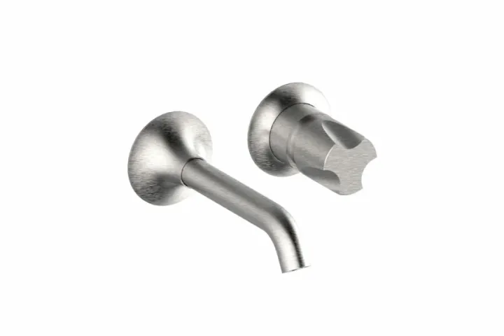 BONGIO ToolS Miscelatore lavabo incasso con bocca da 190 mm. in acciaio spazzolato 316 e cartuccia tradizionale.