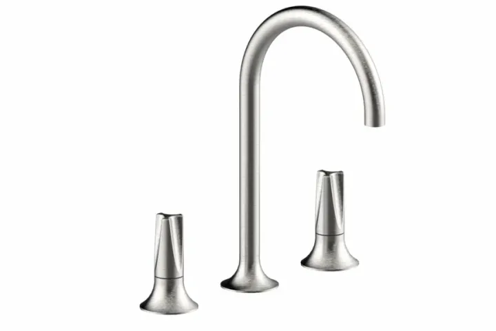 BONGIO ToolS Gruppo lavabo bordo piano 3 fori in acciaio spazzolato 316.