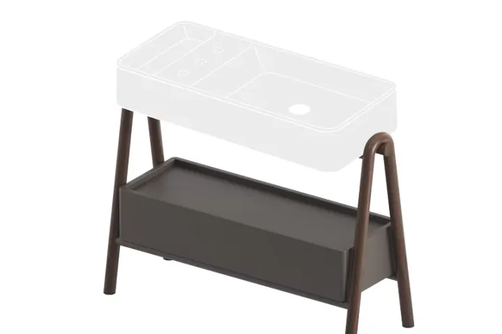 THE.ARTCERAM STRUTTURA LEGNO CANALETTO PER CM 90