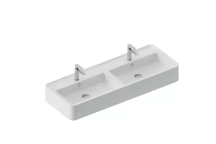 THE.ARTCERAM RODOLFO LAVABO 120 DOPPIA V. SOSPESO /APPOGGIO / SANIGLAZE