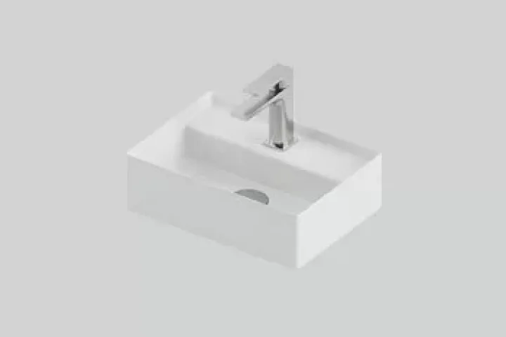 THE.ARTCERAM SCALINO LAVABO APPOGGIO/SOSPESO 38X27 / SENZA DECORO