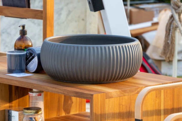 CIPI' LAVABO CEMENTO PLISSE'