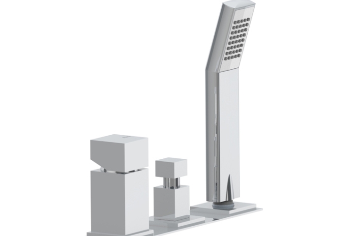 BEETHOVEN Miscelatore per bordo vasca c/piast